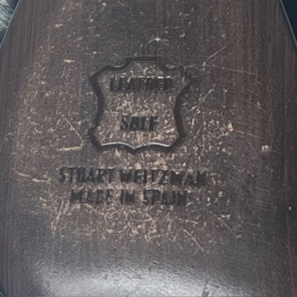 Stuart Weitzman Black Suede Pom-Pom Pumps Size 5M - Picture 8 of 10